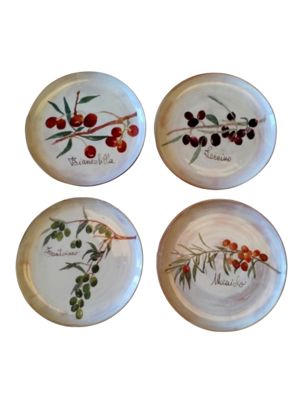 Crate&Barrel Plates Appetizer Olive Made in Italy 7" Earthenware